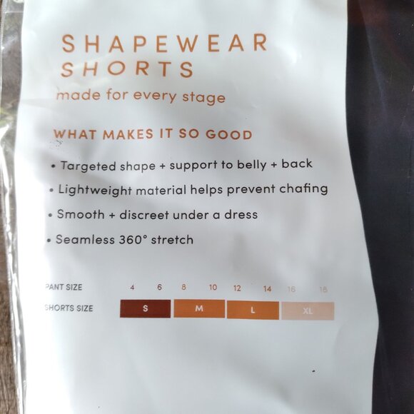 LADIES MATERNITY SHAPEWEAR SHORTS- XS- BLACK BIKER SHORTS SUPPORT NEW - Picture 3 of 4